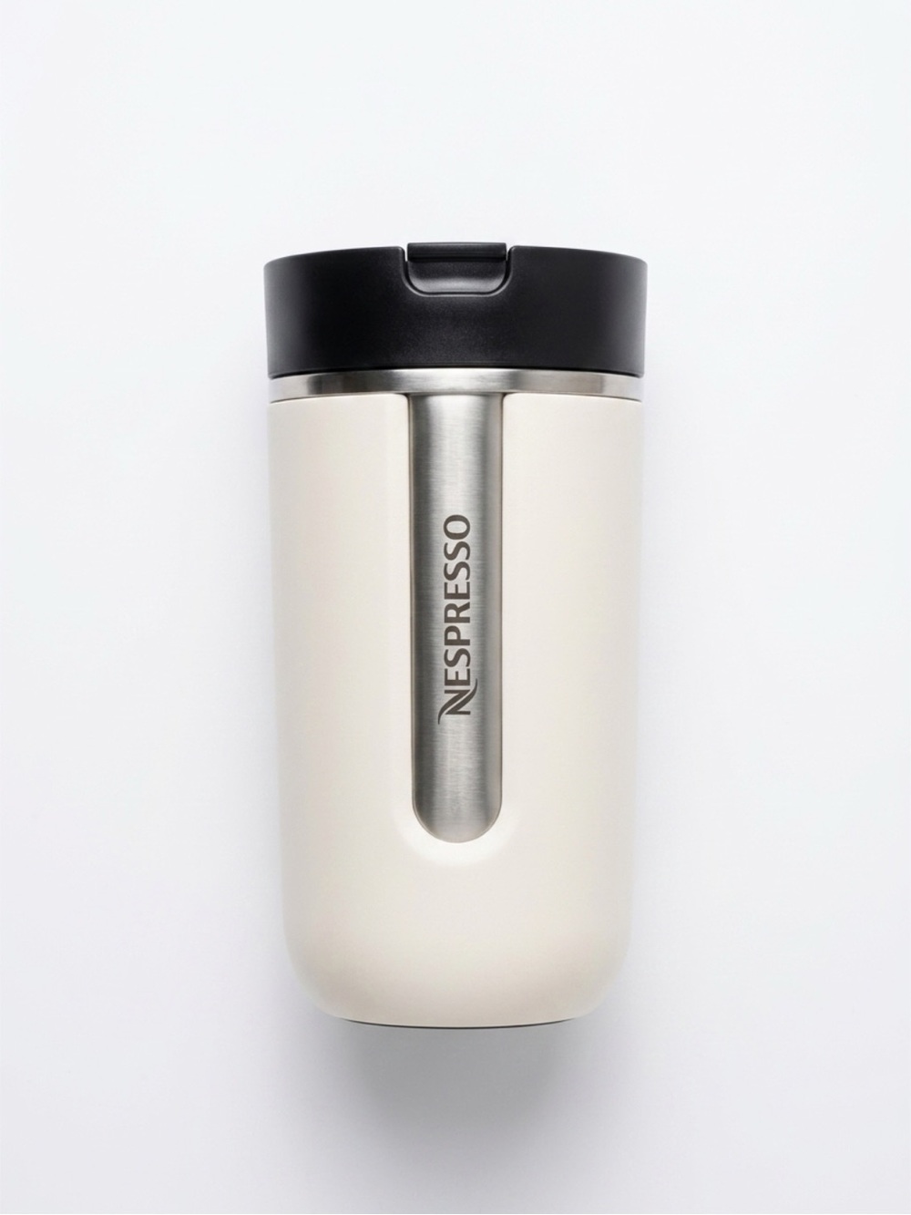 Nespresso Cream and Black Insulated Travel Mug